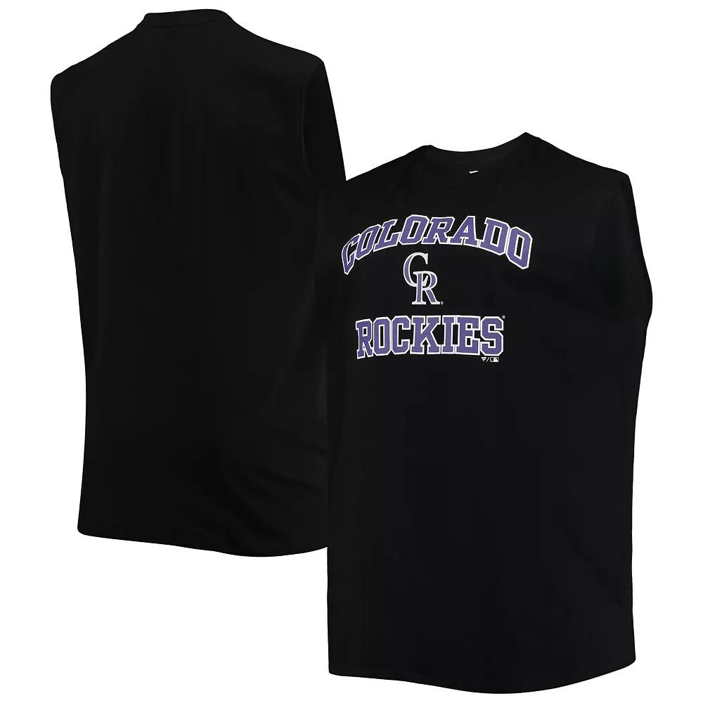 Men's Black Colorado Rockies Big & Tall Jersey Muscle Tank Top,  Product Image