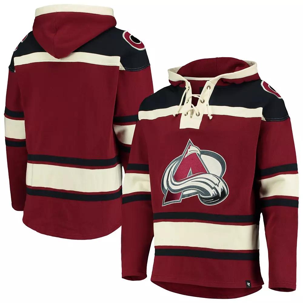 Men's '47 Burgundy Colorado Avalanche Superior Lacer Pullover Hoodie,  Product Image