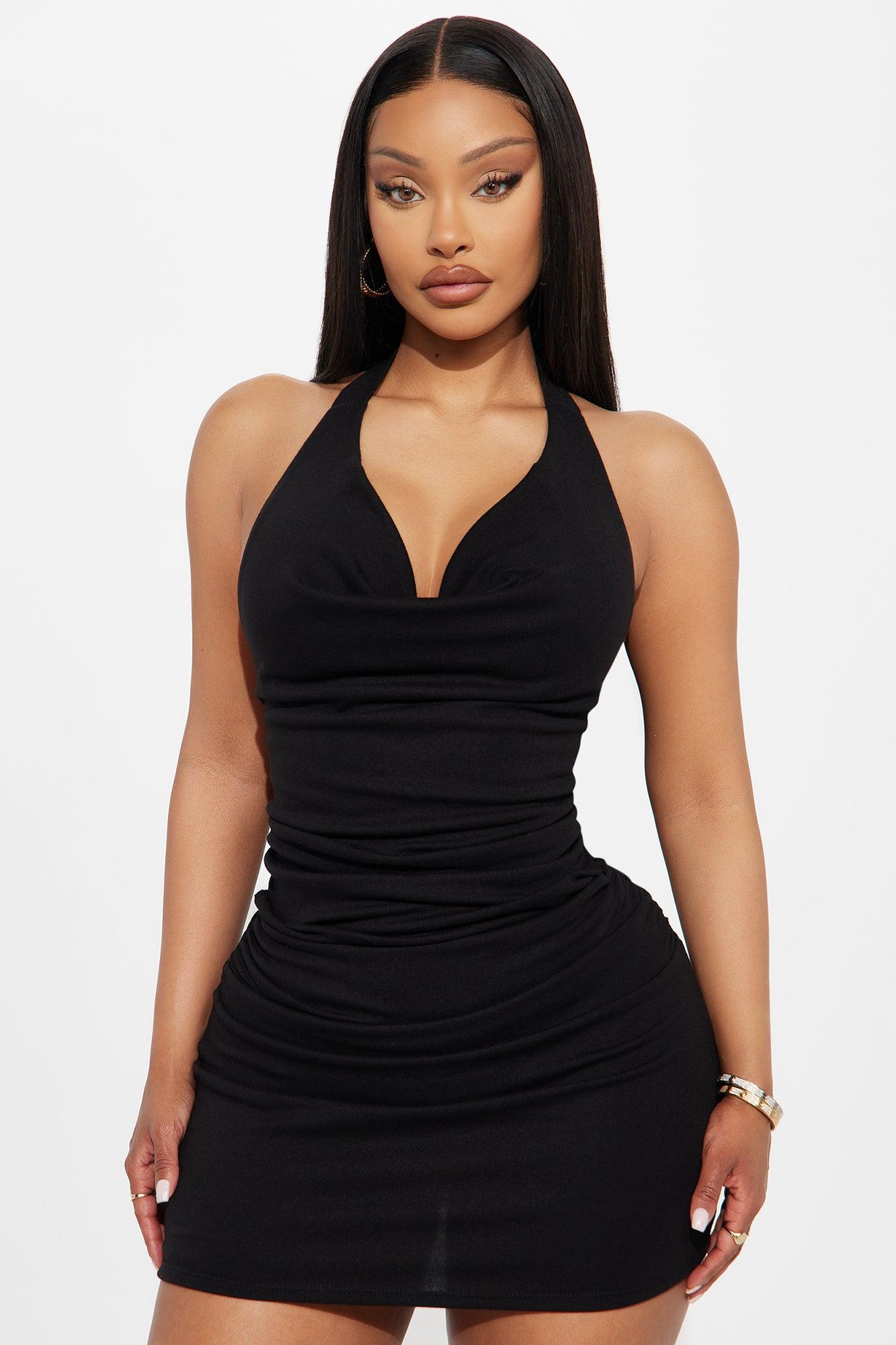 Jax Double Lined Mini Dress - Black Female Product Image