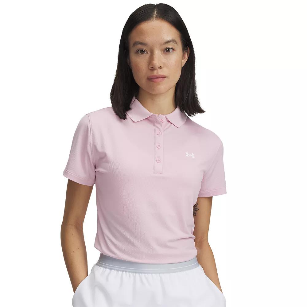 Women's Under Armour Active Short Sleeve Polo, Size: XXL, Prime Pink Product Image