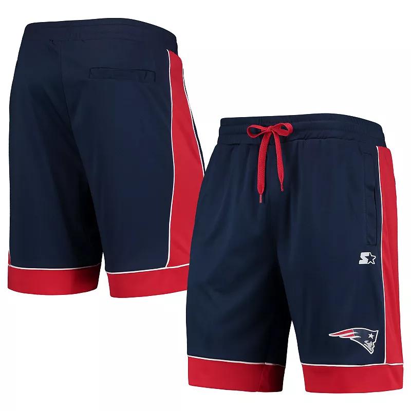 Men's Starter Navy/Red New England Patriots Fan Favorite Fashion Shorts, Size: Medium, Blue Product Image