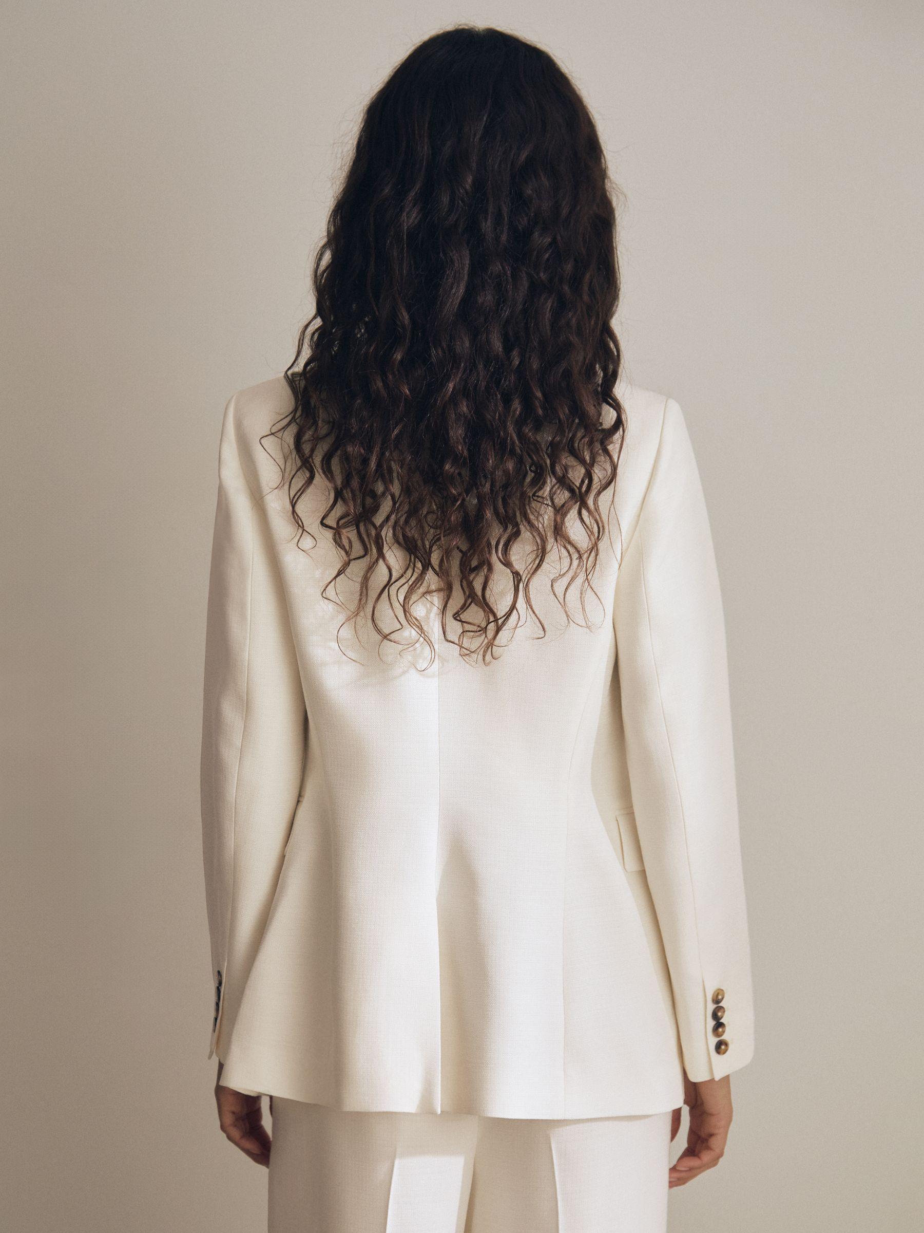 Atelier Double-Breasted Suit Blazer in White Product Image