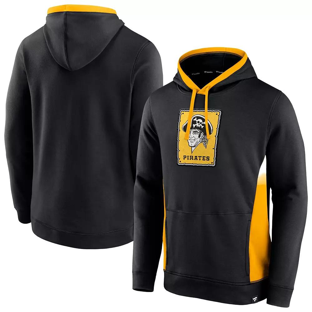 Men's Fanatics Black Pittsburgh Pirates True Classics Fanarama Pullover Hoodie, Size: Small Product Image