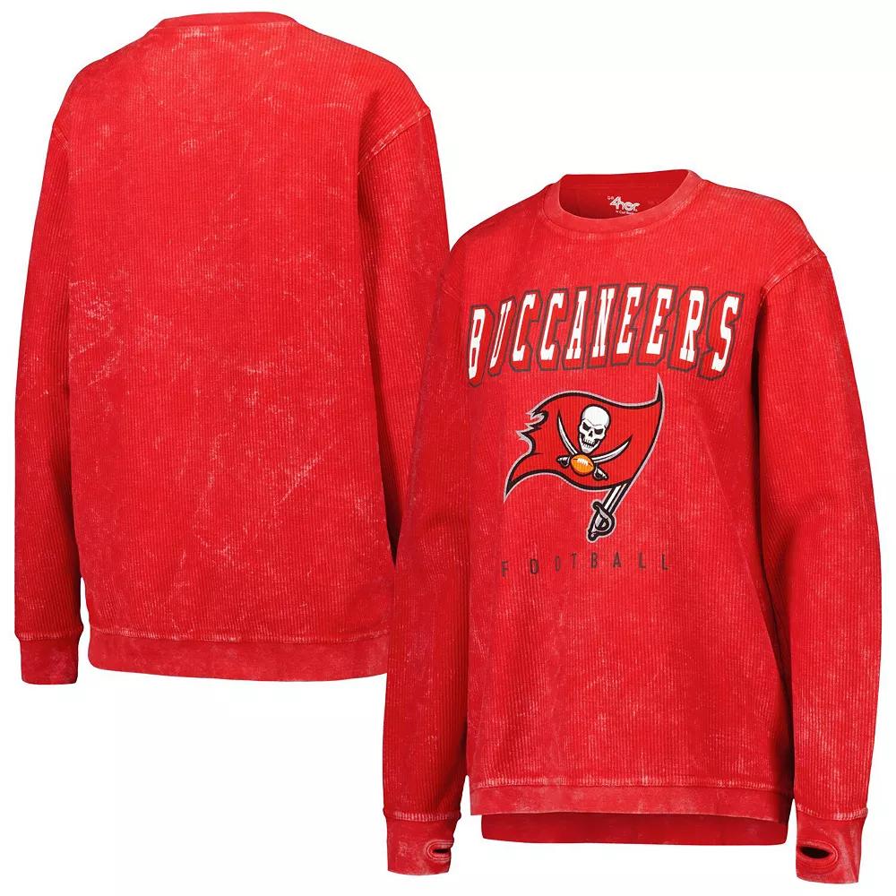 Women's G-III 4Her by Carl Banks Red Tampa Bay Buccaneers Comfy Cord Pullover Sweatshirt,  Product Image