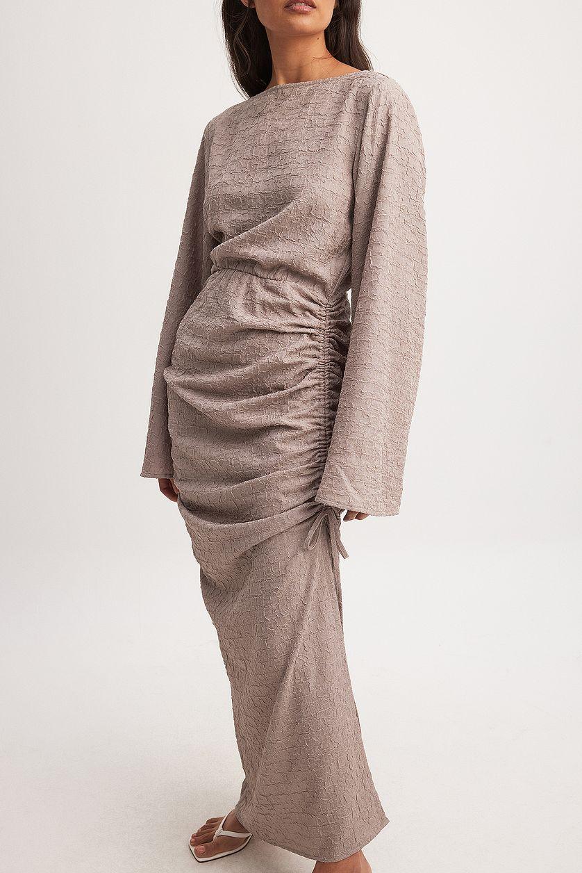 Structured Quality Drawstring Maxi Dress Product Image