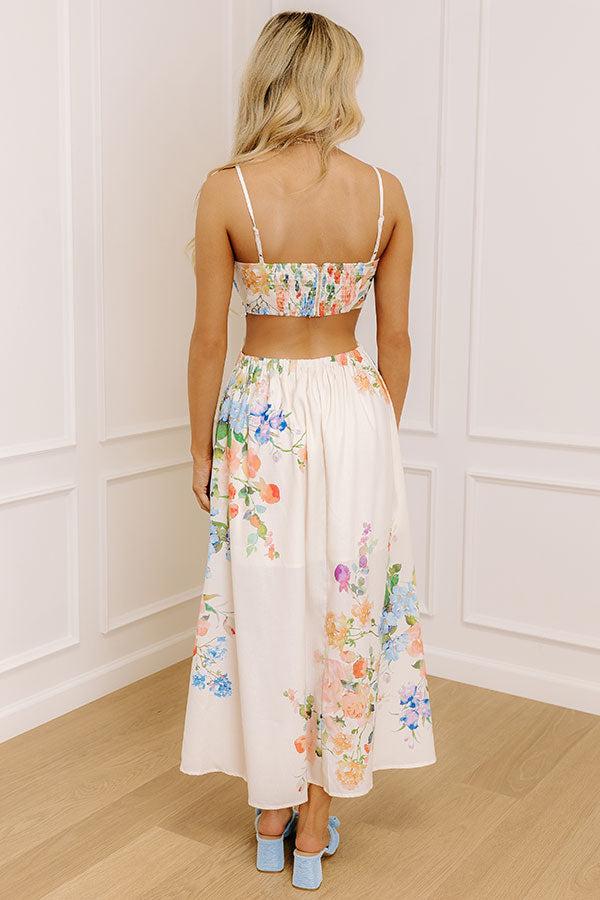 Simply Charming Floral Cut Out Midi Dress Baby Product Image