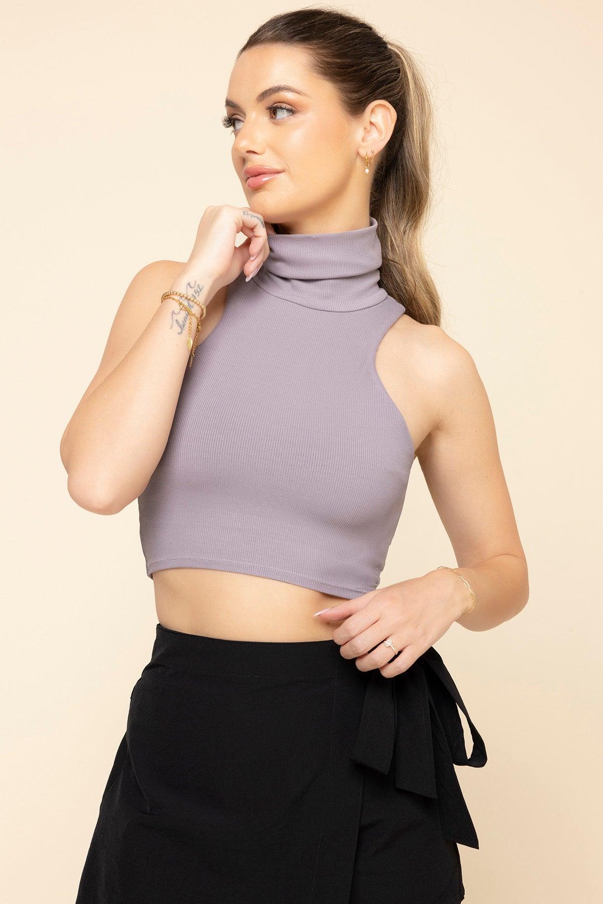I Feel Cute Crop Top - Dusty Mauve Product Image
