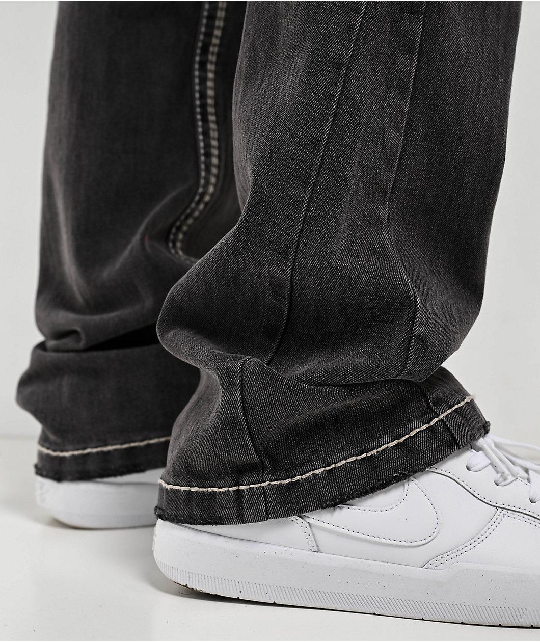 Ninth Hall Stacked Flare Grey Denim Jeans Product Image