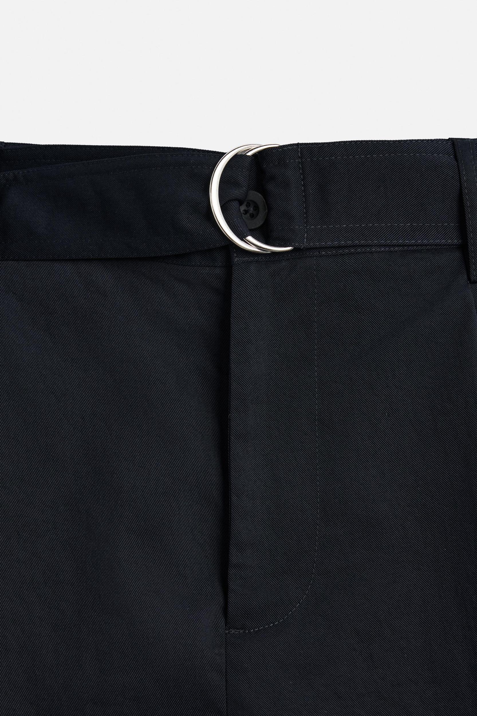 PLEATED BELT BERMUDA SHORTS Product Image