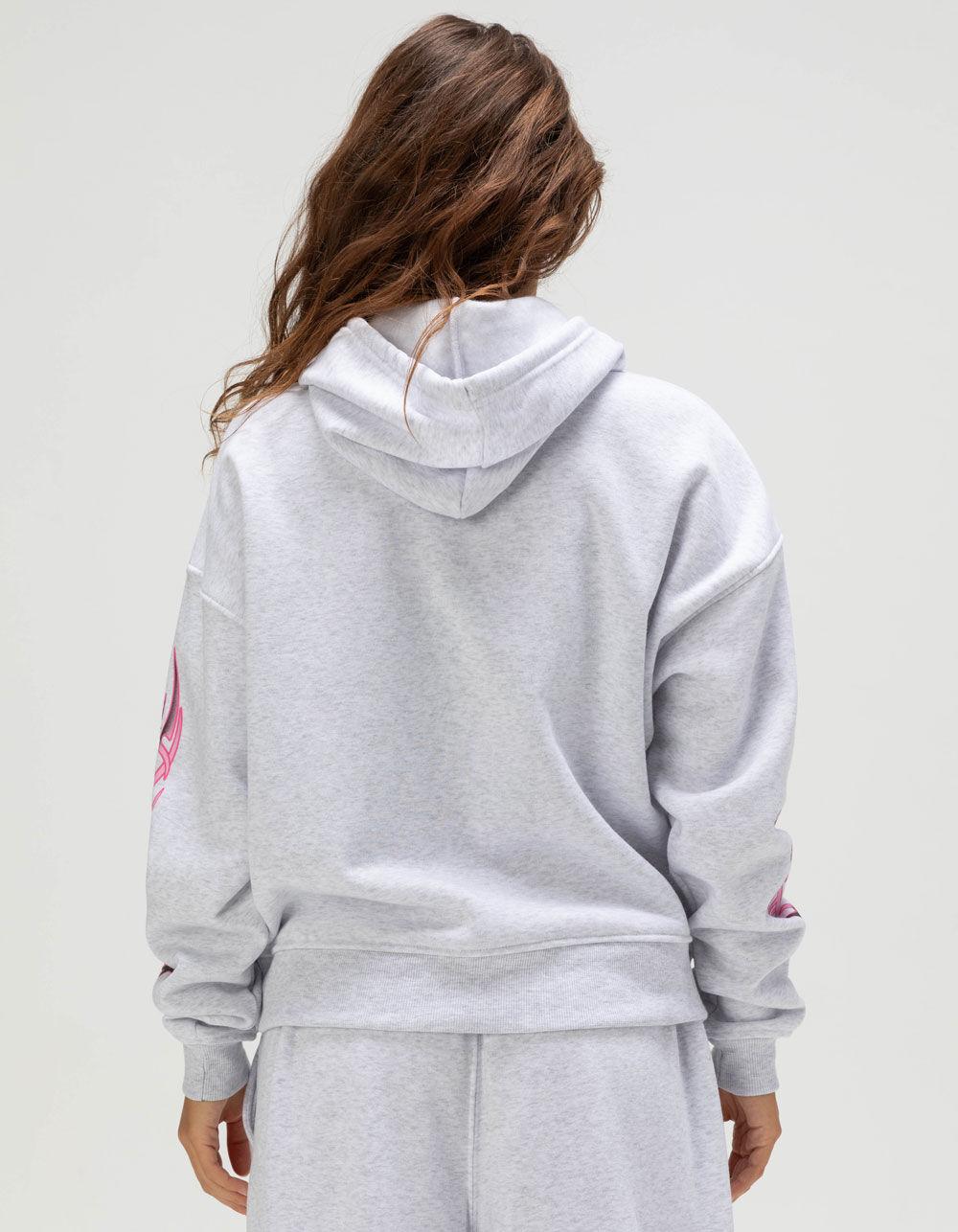 FULL TILT Tattoo Heart Womens Hoodie - HEATHER GRAY Product Image