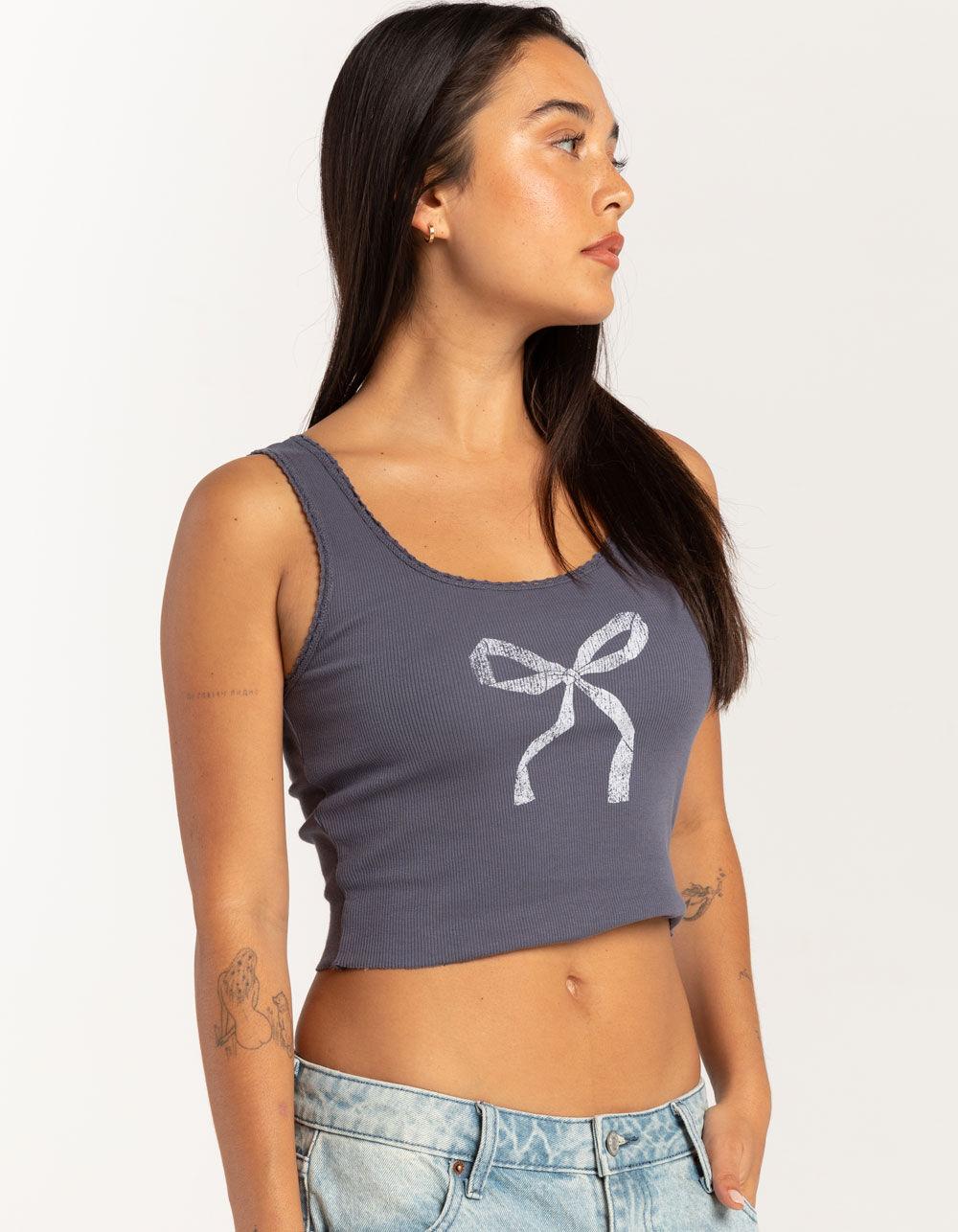 RSQ Womens Bow Tank Top - BLUE Product Image