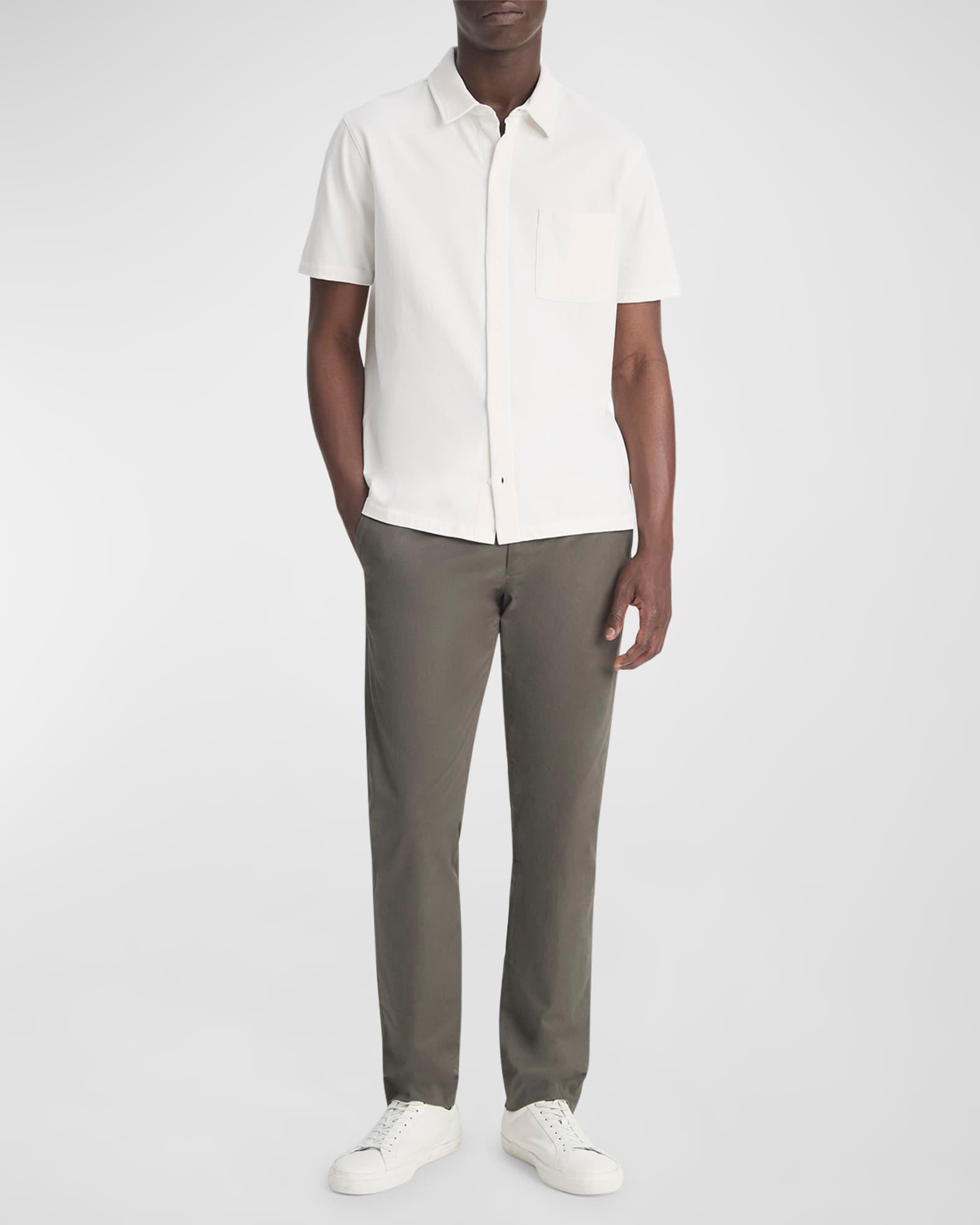 Men's Sueded Jersey Button-Down Shirt Product Image