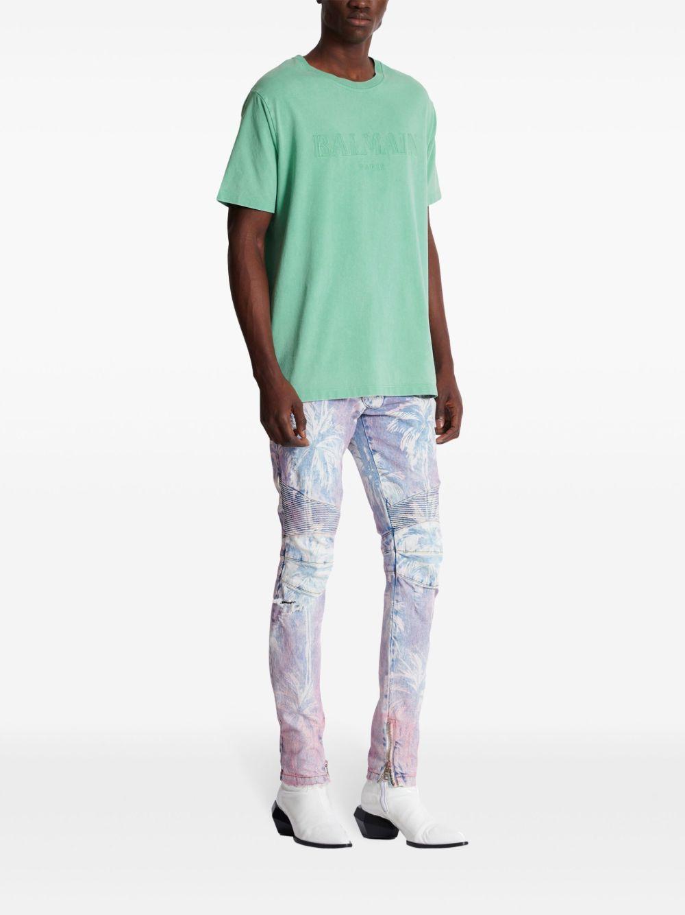 logo-embroidered cotton T-shirt Product Image