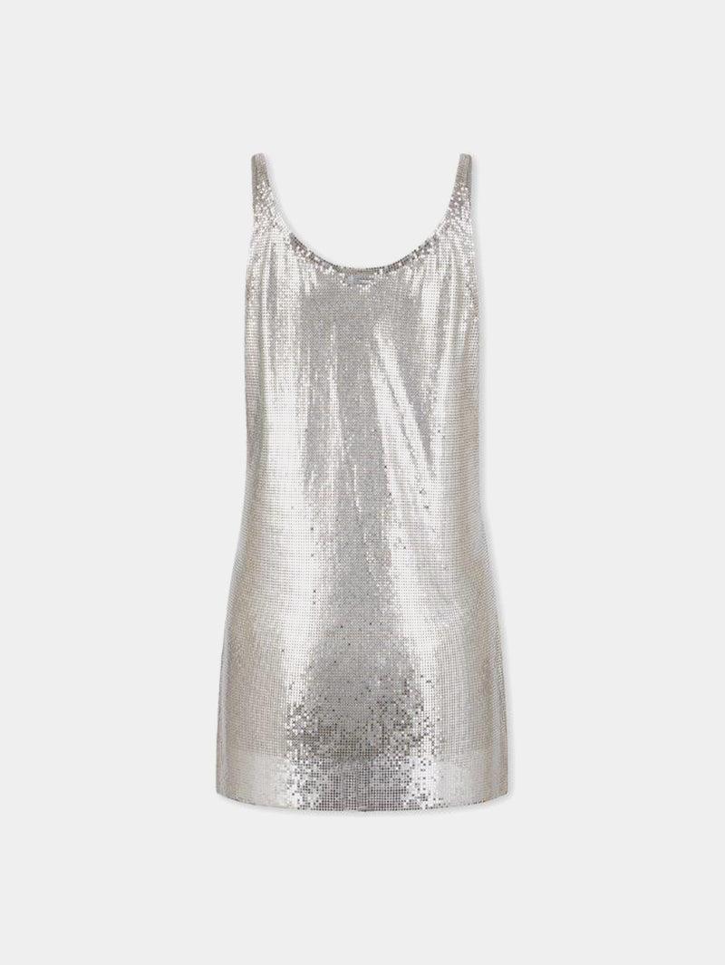 SILVER TANK TOP IN MESH Product Image