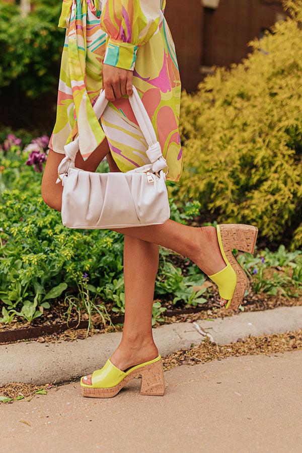 The Utopia Patent Heel in Lime Punch Product Image