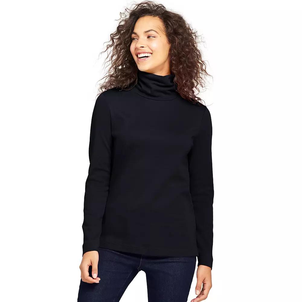 Women's Lands' End Supima Cotton Long Sleeve Turtleneck,  Product Image