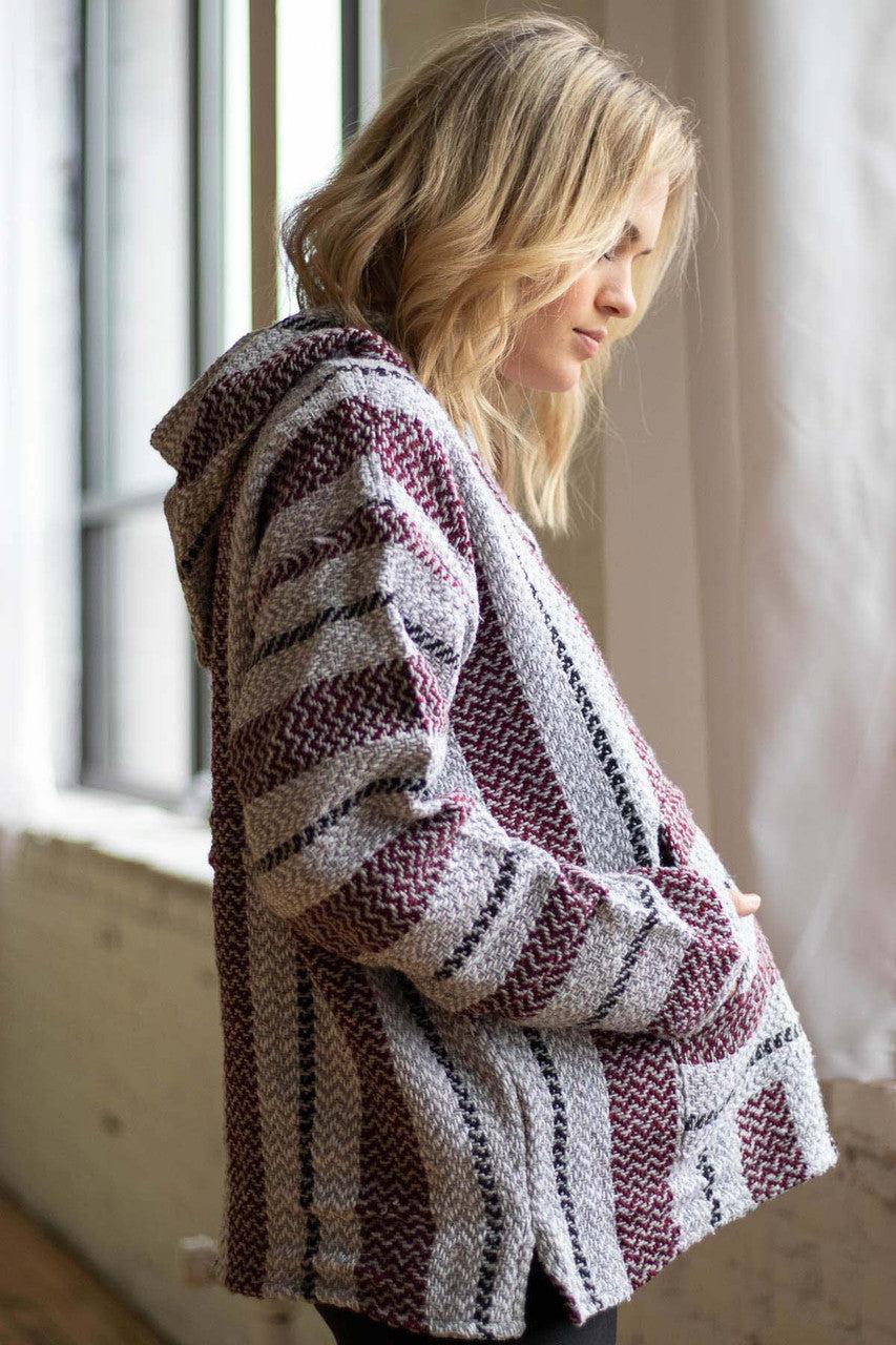Burgundy Baja Hoodie Product Image