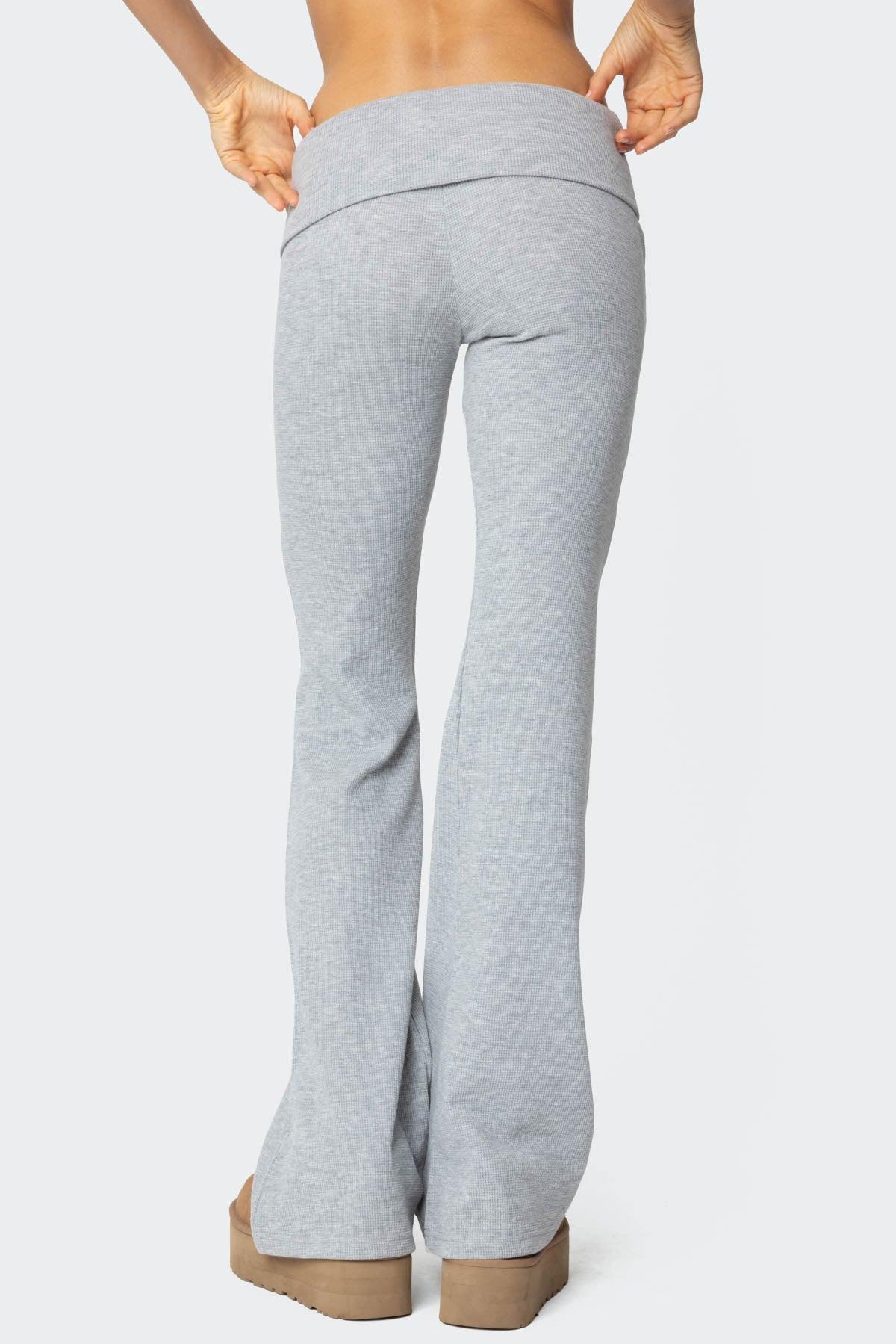 Sab Fold Over Waffle Knit Pants Product Image