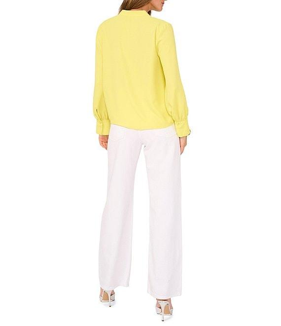 Vince Camuto Cuffed Long Sleeve V Neckline Blouse Product Image