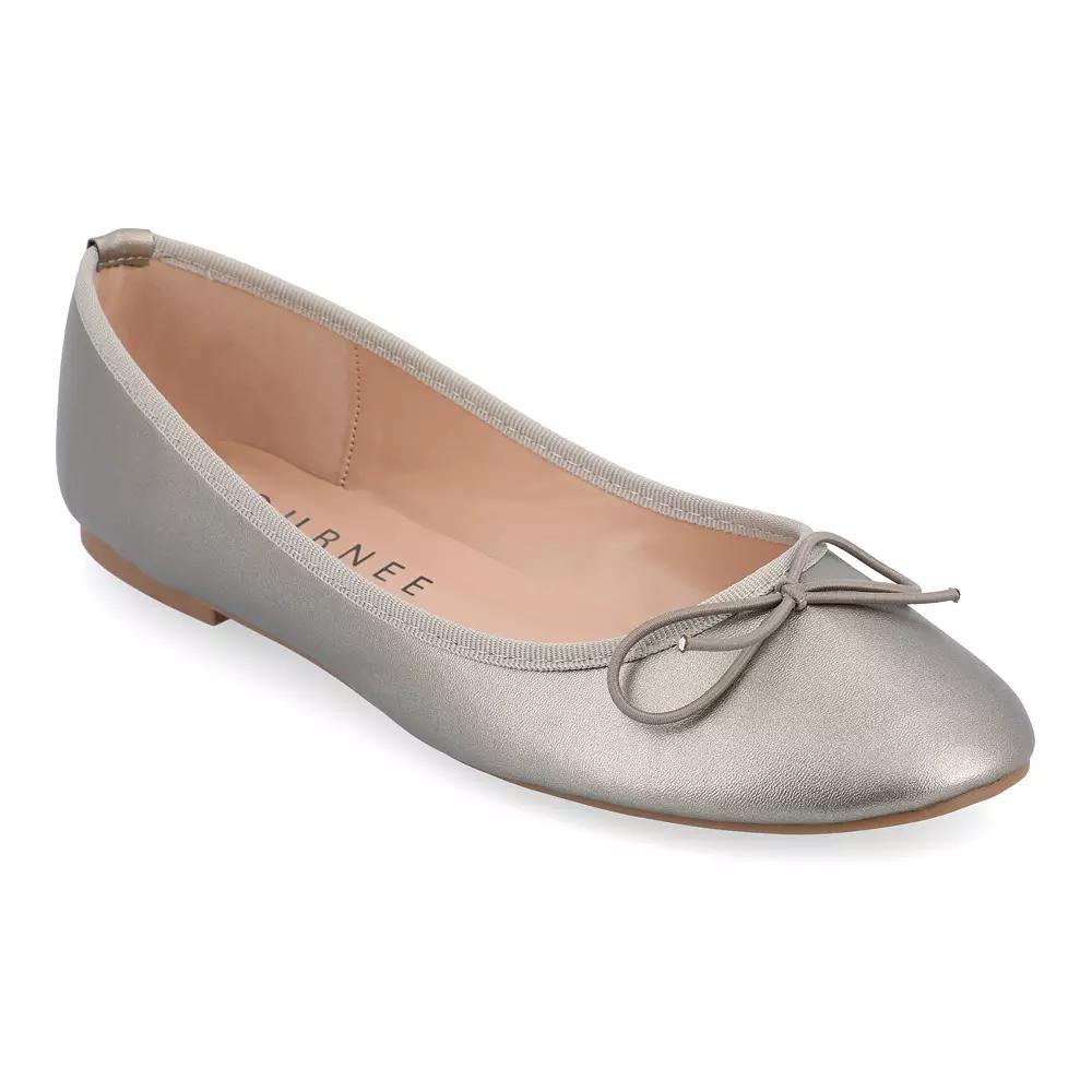 Journee Collection Vika Women's Ballet Flats, Size: 9 Wide, Silver Product Image