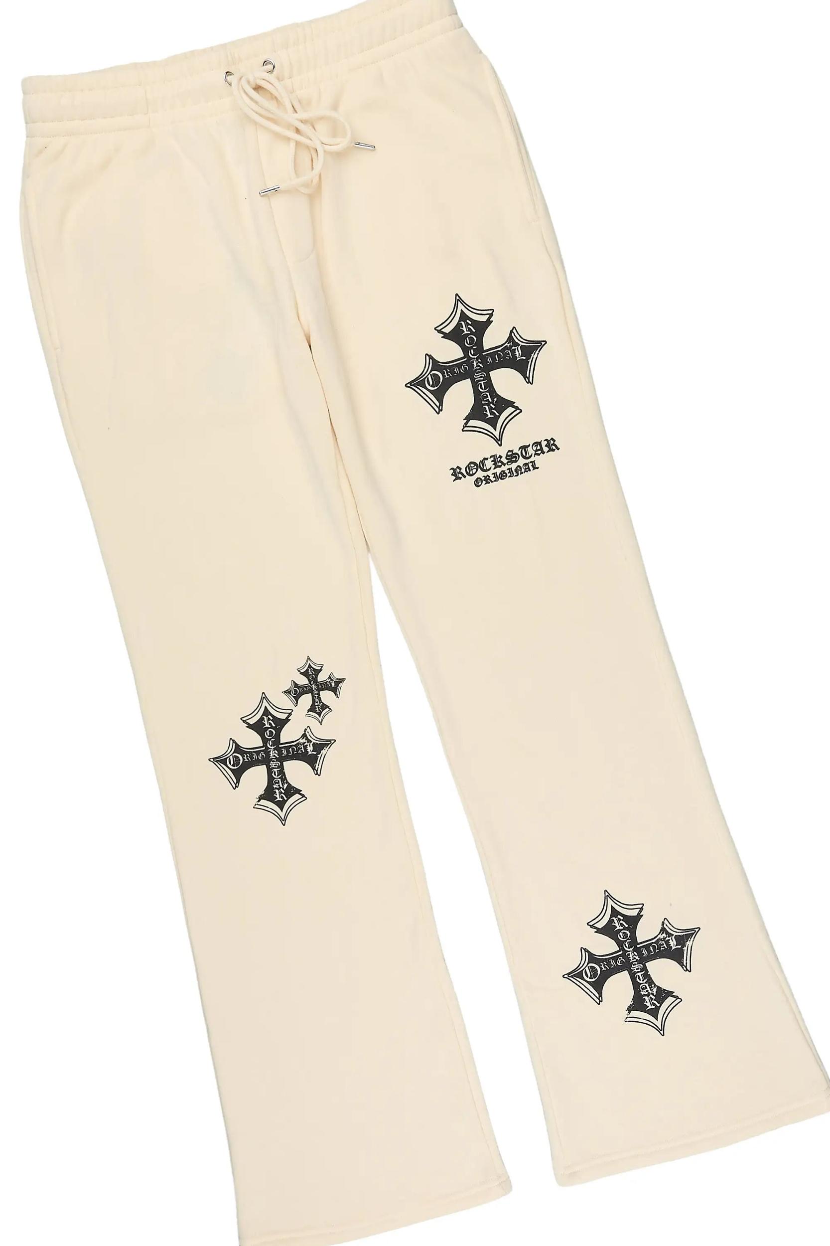 Arkady 2.0 Black/Sand Cut Sleeve/Stacked Pant Track Set Male Product Image