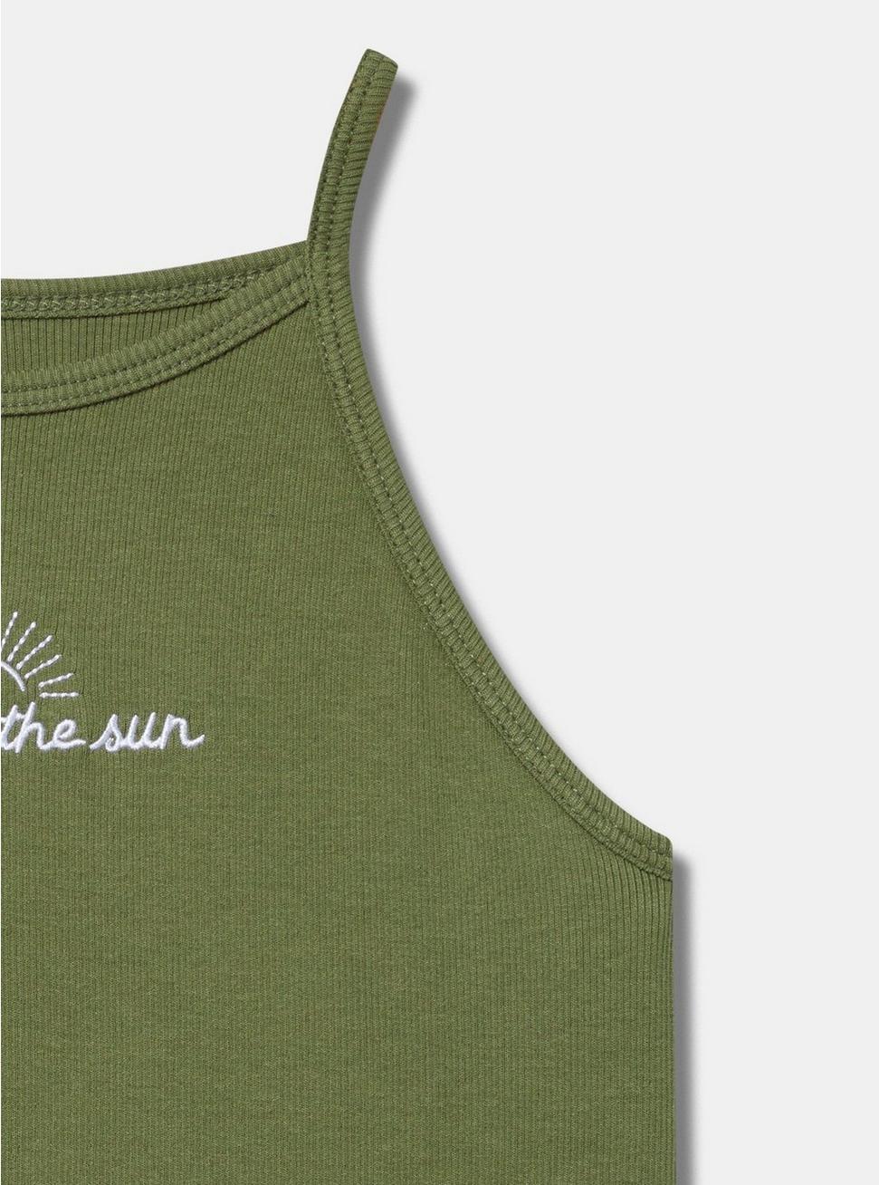 Here For The Sun Ribbed Goddess Tank Product Image
