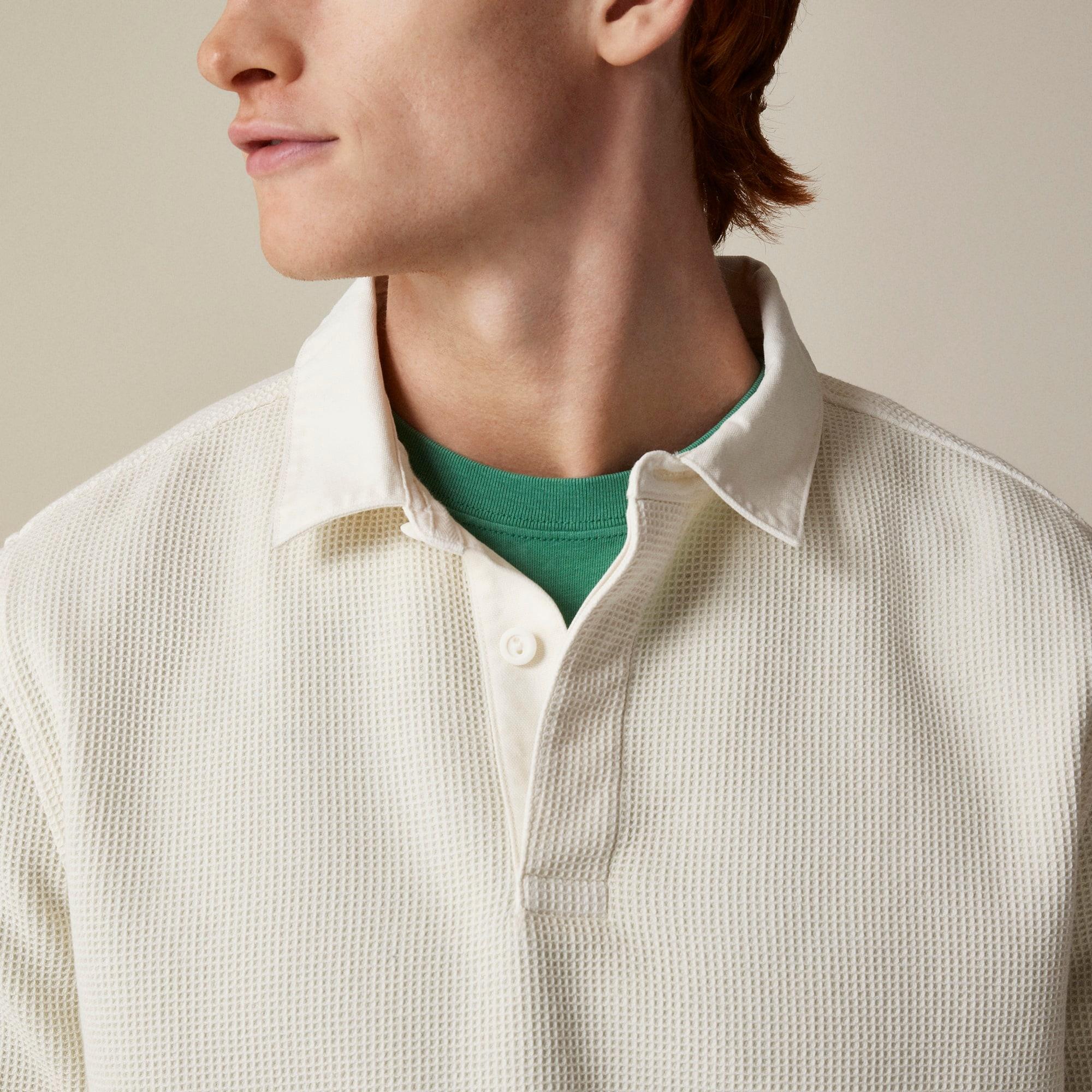 Waffle-knit rugby shirt Product Image