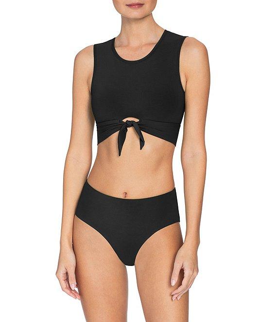 ROBIN PICCONE Ava Solid High Waist Swim Bottom Product Image