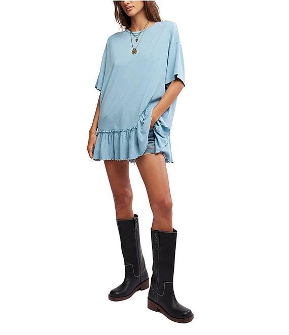 Free People We The Free Why Yes Tee Crew Neck Short Sleeve Oversized Tee Product Image