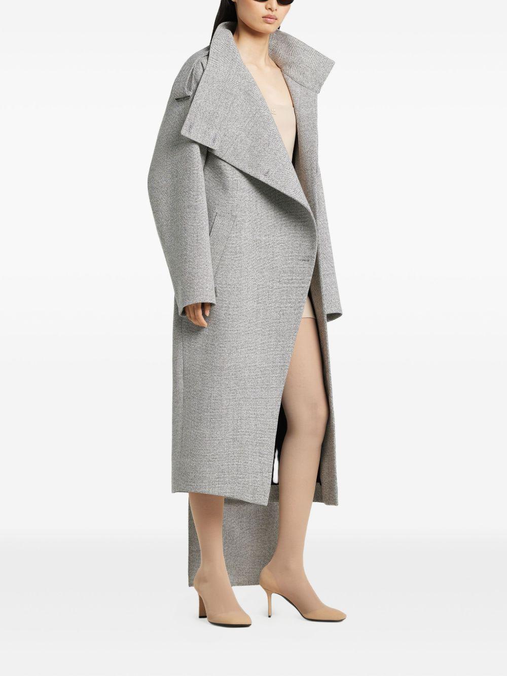 oblique asymmetric wool coat Product Image