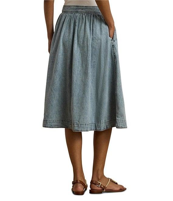 Lauren Ralph Lauren Stretch Denim A-Line Skirt Product Image