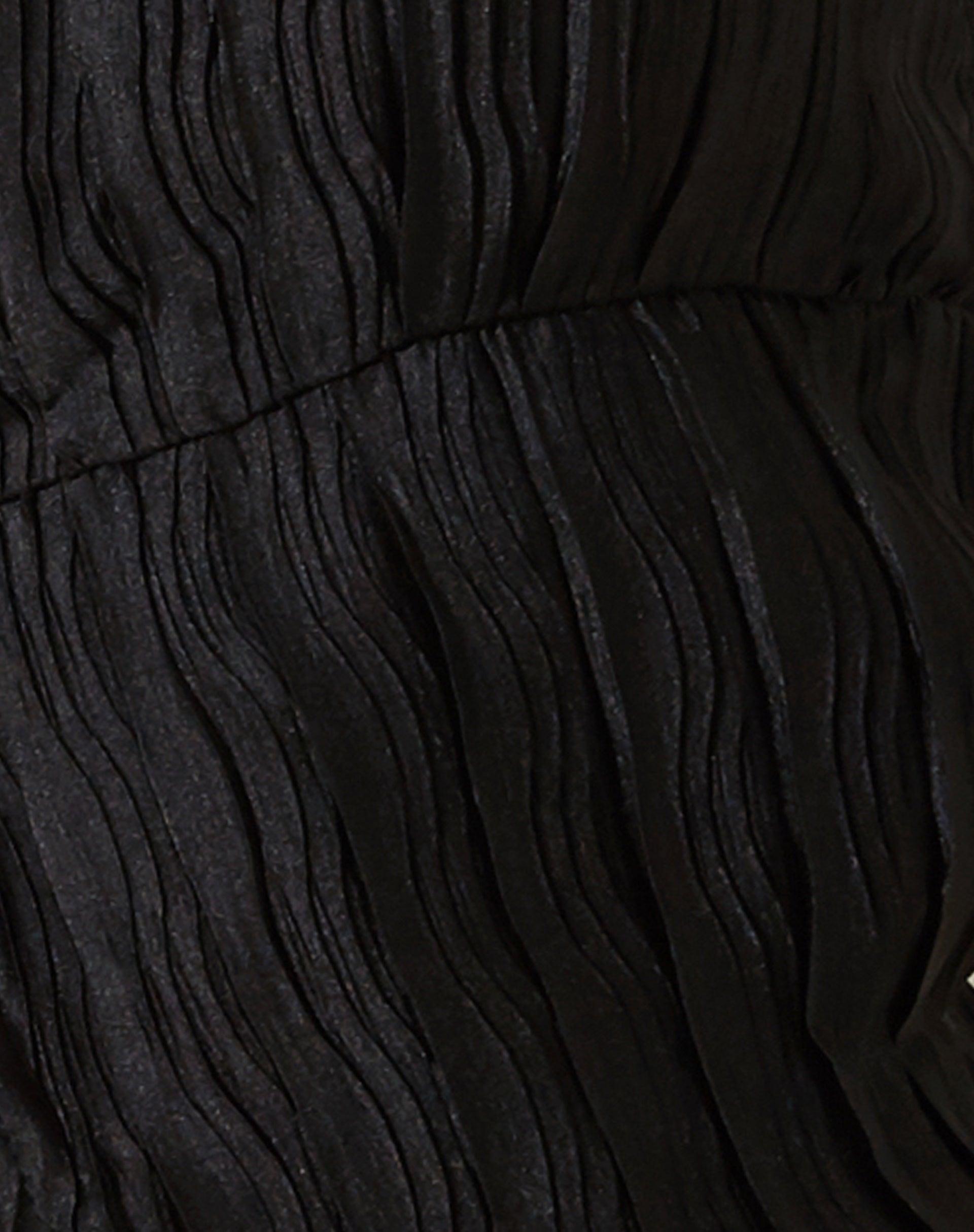 Dama Crop Top in Crinkle Black Product Image