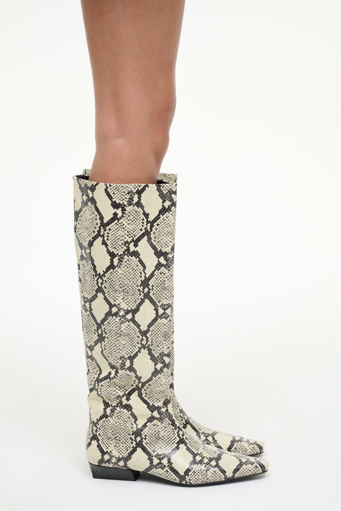 WALLY FLAT BOOT | WHITE SNAKE Product Image