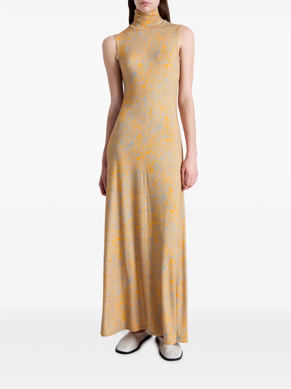 abstract-print high-neck dress Product Image