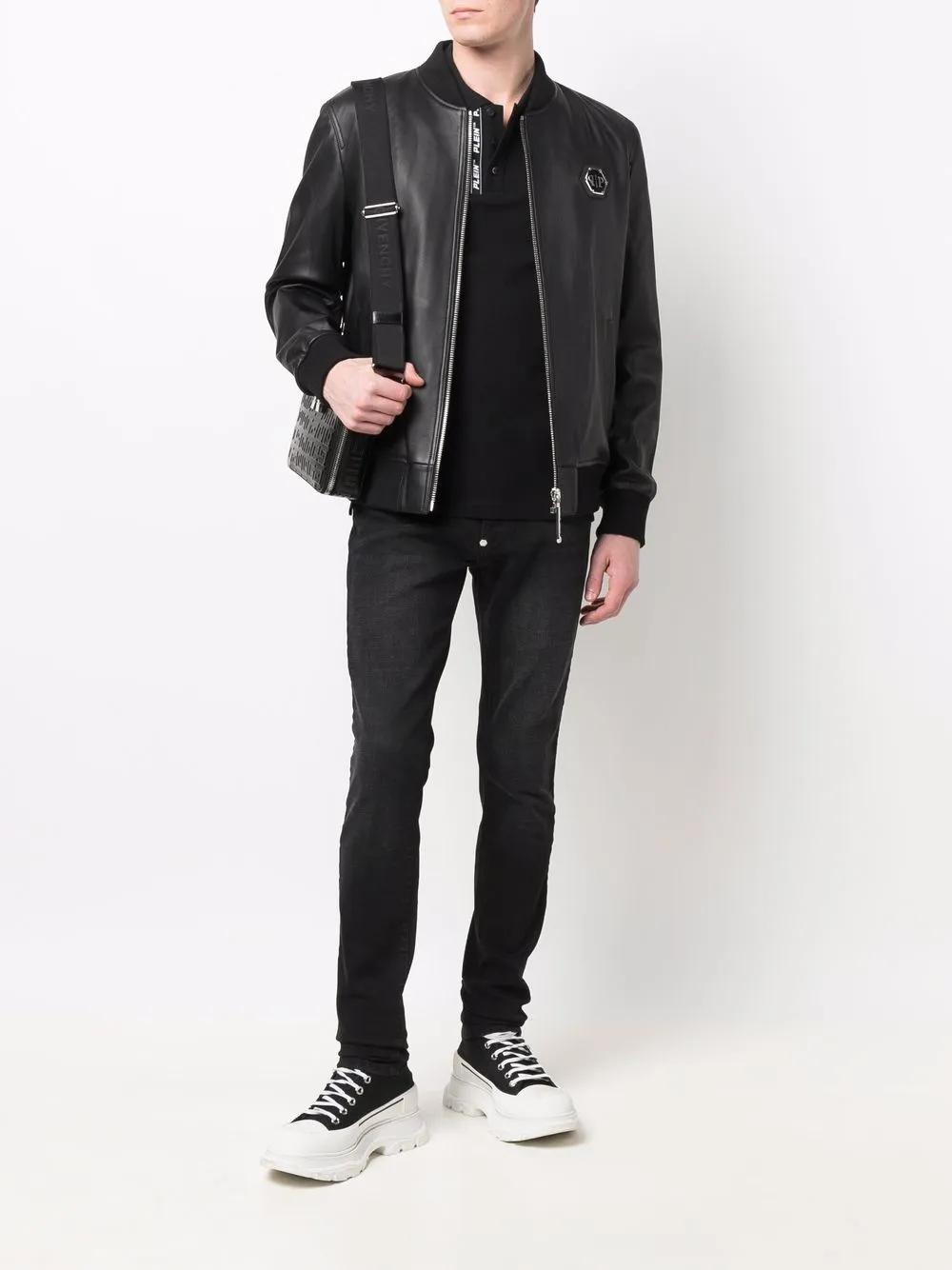 logo zipped bomber jacket  Product Image