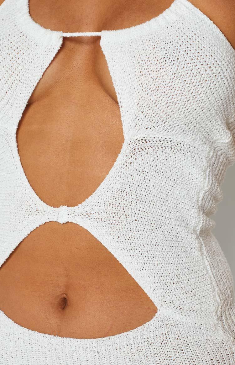 Renata White Cut Out Dress Product Image