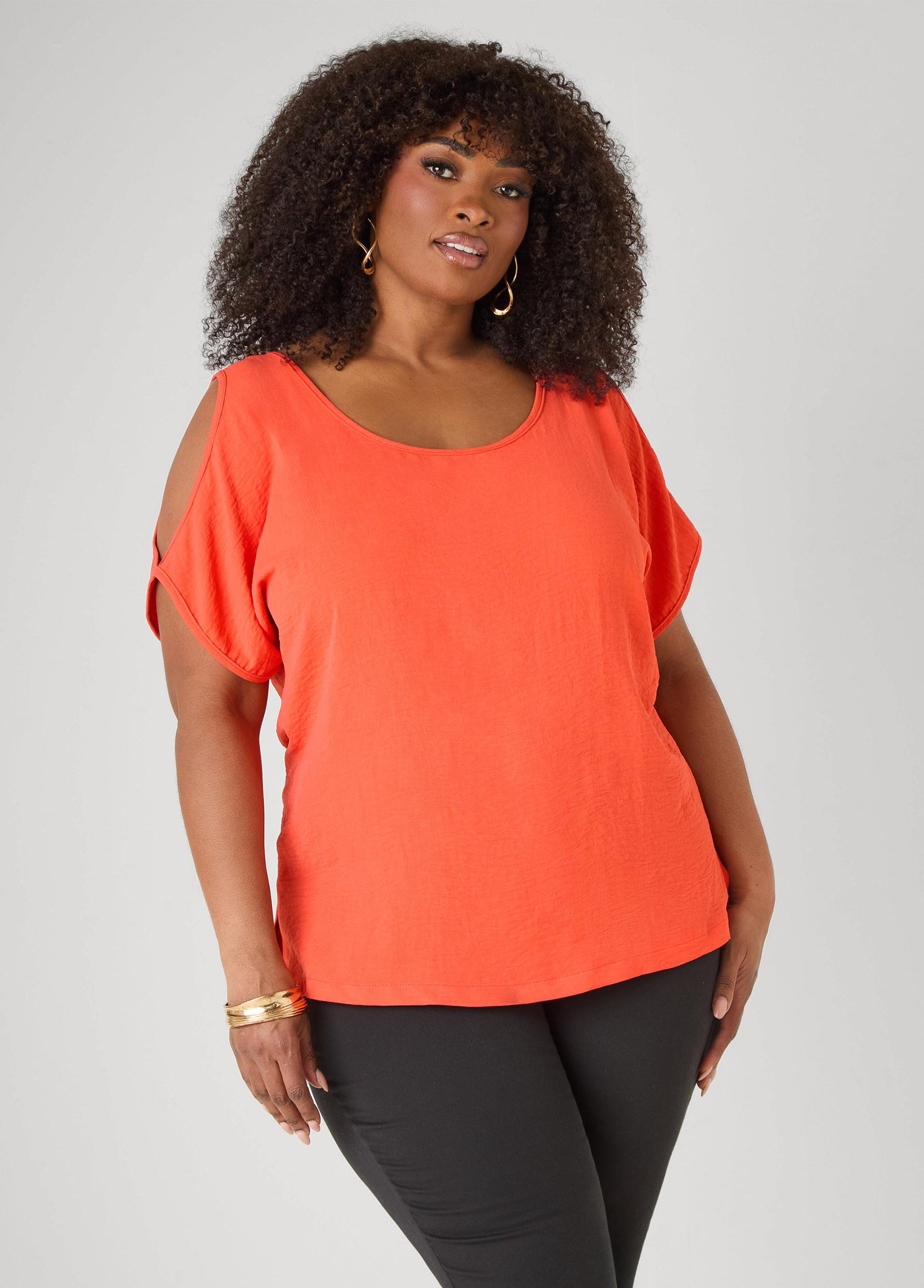 Textured Cold Shoulder Top Product Image
