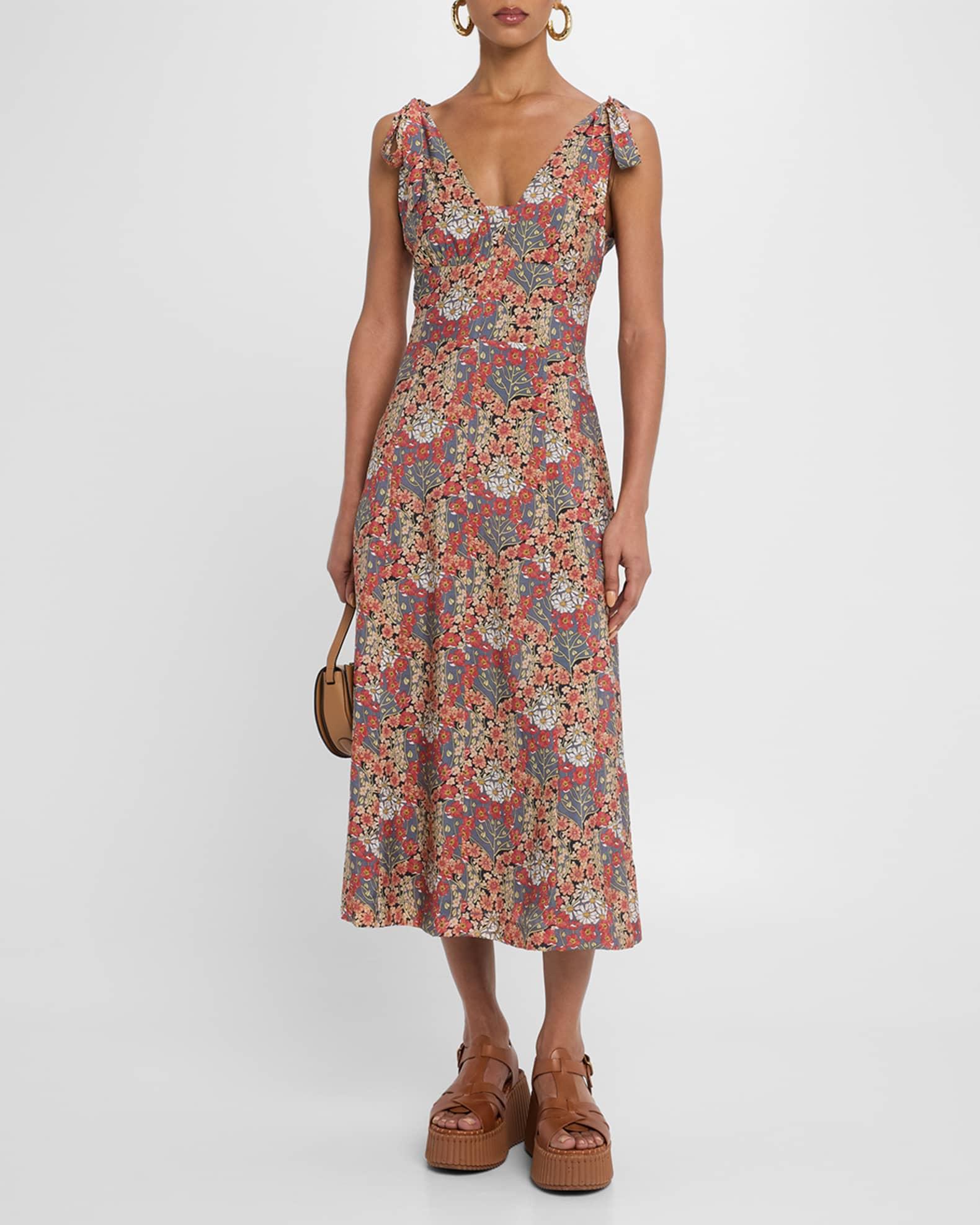 Swindon Floral Sleeveless Midi Dress Product Image