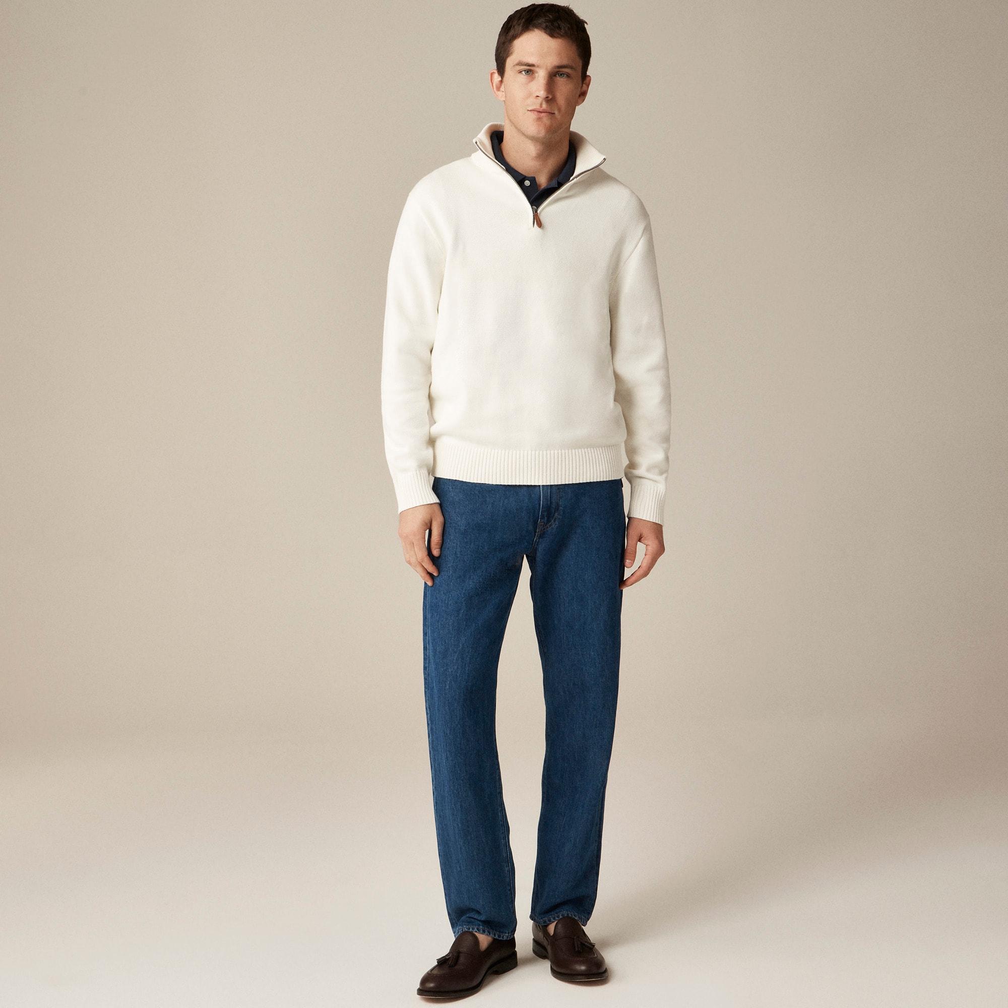 Heritage cotton half-zip sweater Product Image