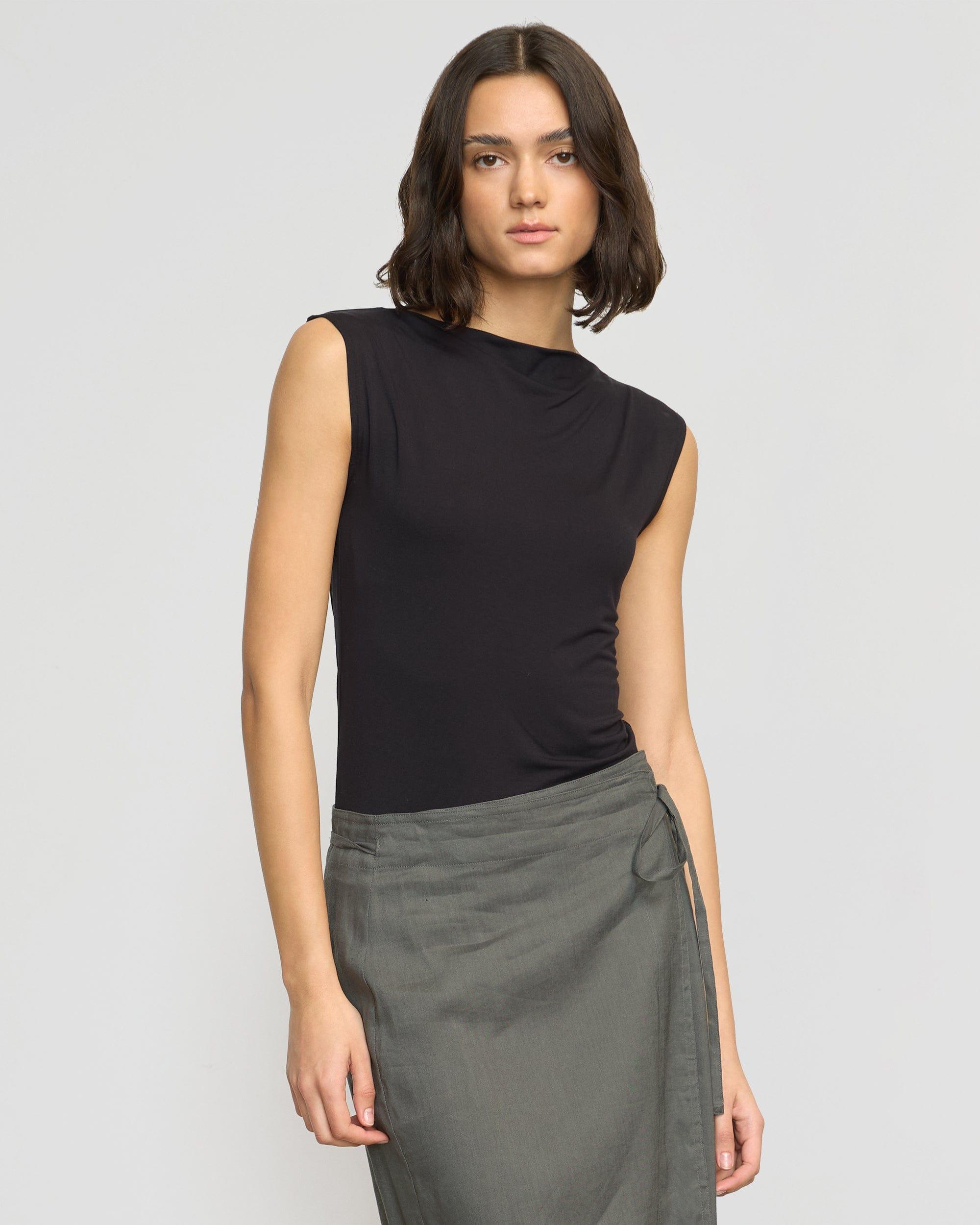 Esme Sleeveless Slit-Neck Tank Product Image