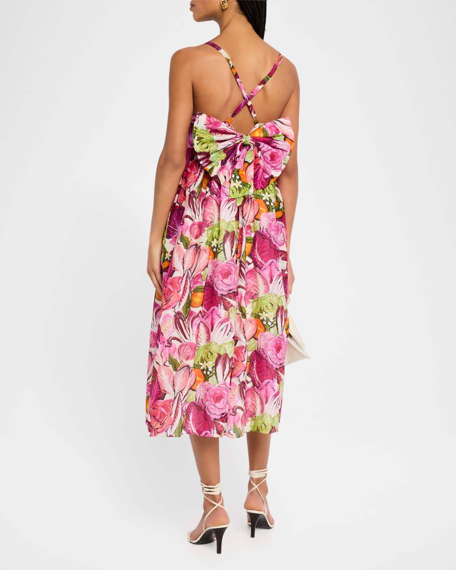 Rebecca Floral Bow Midi Dress Product Image