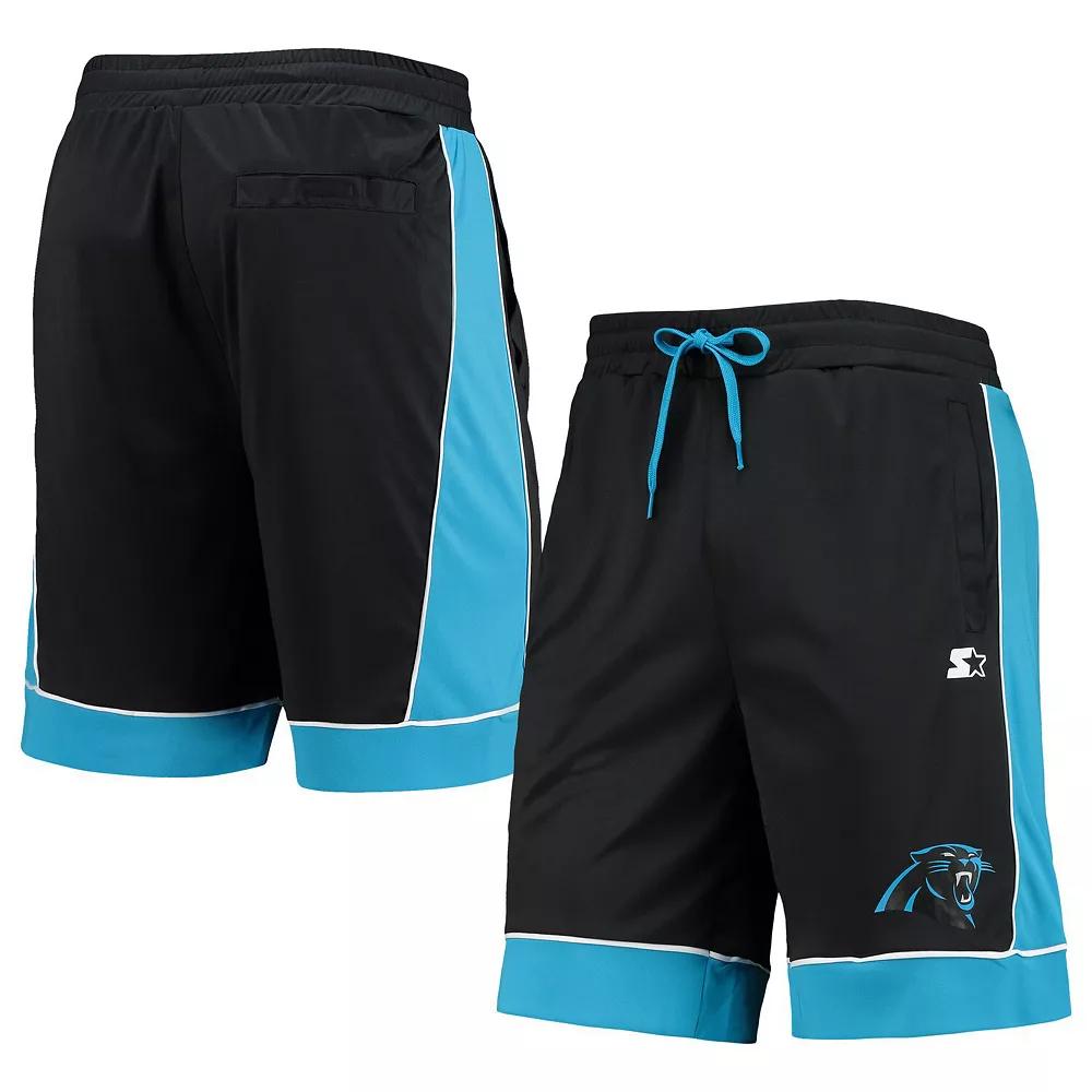 Men's Starter Black/Blue Carolina Panthers Fan Favorite Fashion Shorts, Size: XL Product Image