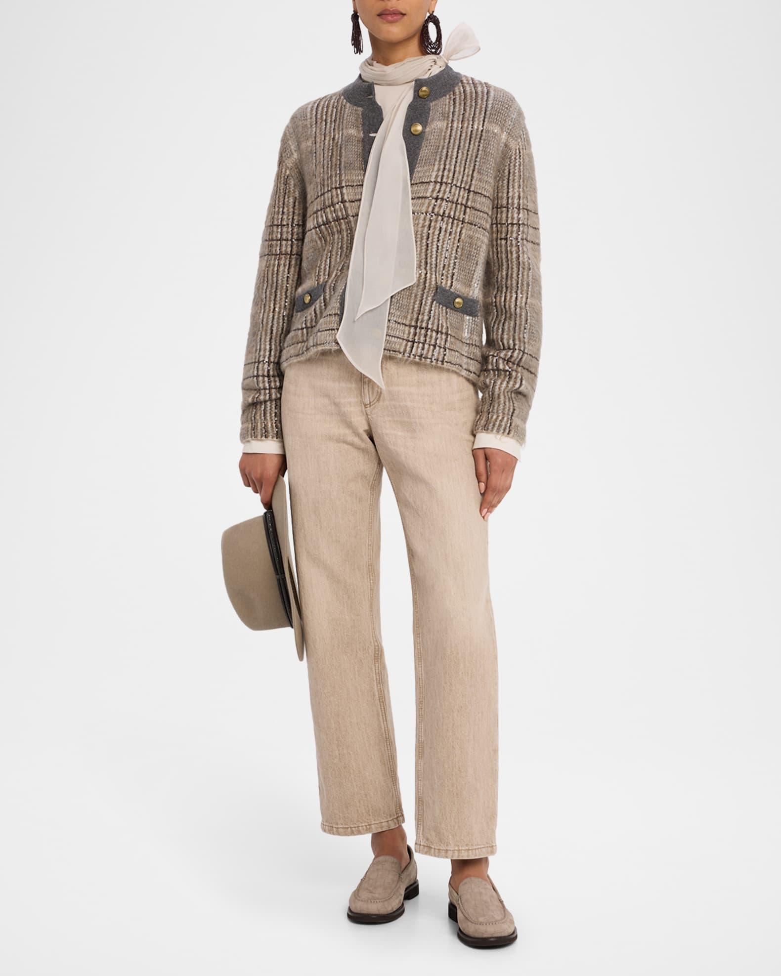 Monili Neck-Scarf Organza Long-Sleeve Top Product Image