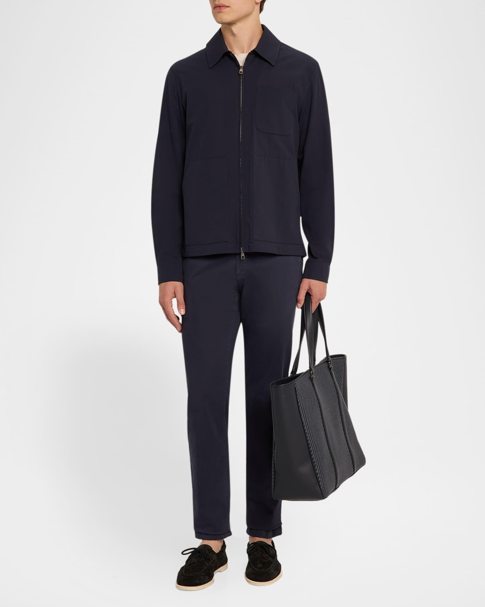 Men's Cotton Seersucker Shirt Jacket Product Image