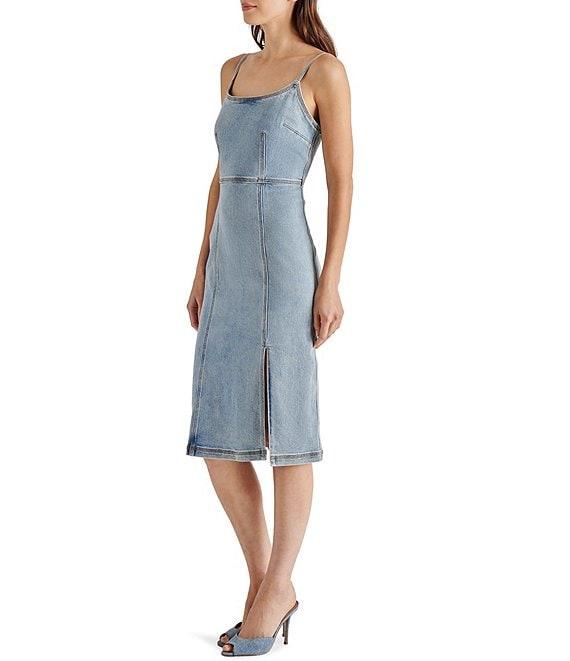 Steve Madden Giselle Denim Scoop Neck Sleeveless Dress Product Image