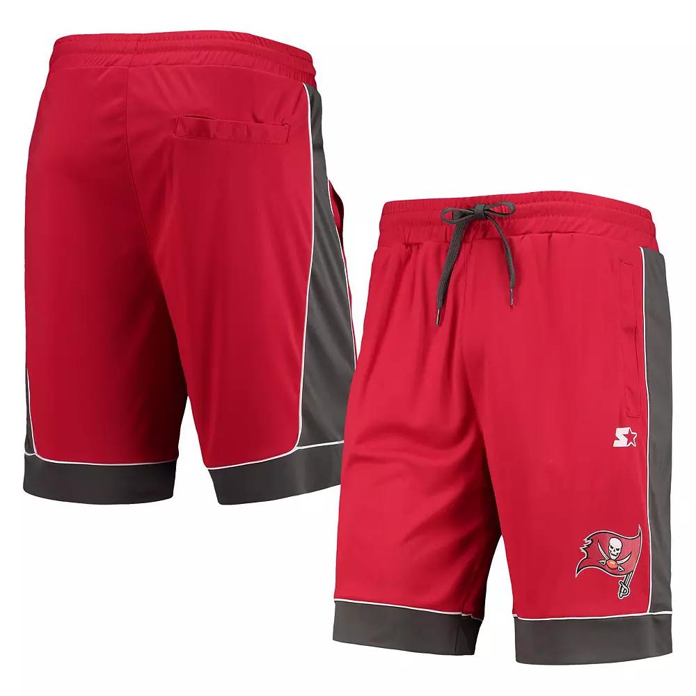 Men's Starter Red/Pewter Tampa Bay Buccaneers Fan Favorite Fashion Shorts, Size: Small Product Image