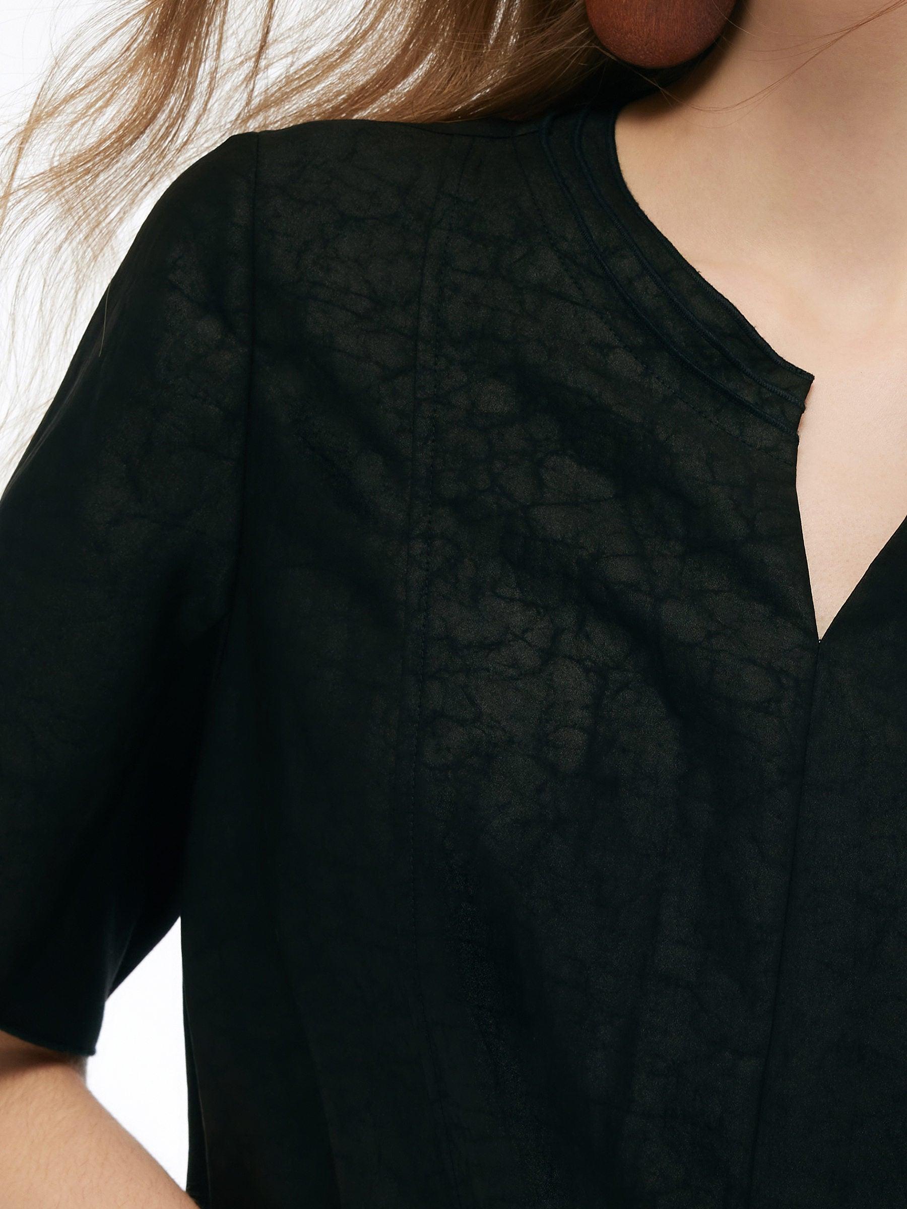 18MM Xiang Yun Silk Pockets Women Loose Fit Midi Dress Product Image