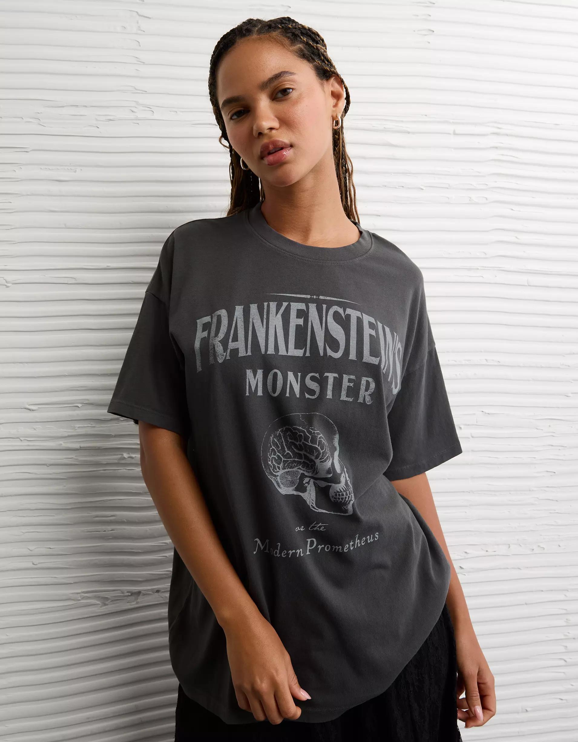 AE Oversized Halloween Graphic T-Shirt Product Image