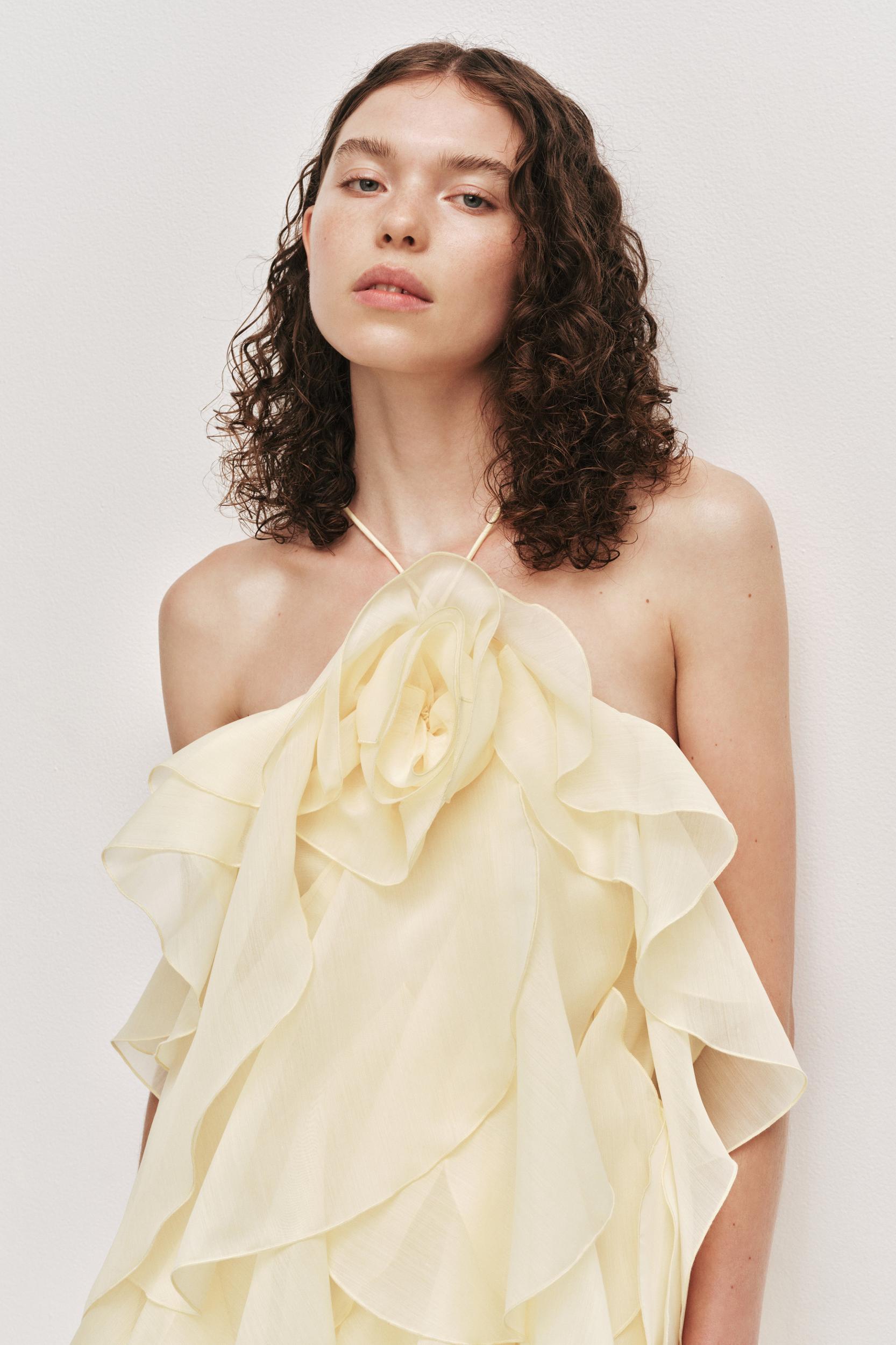 Pandorea Layered Maxi Dress-BUTTER / 4 Product Image