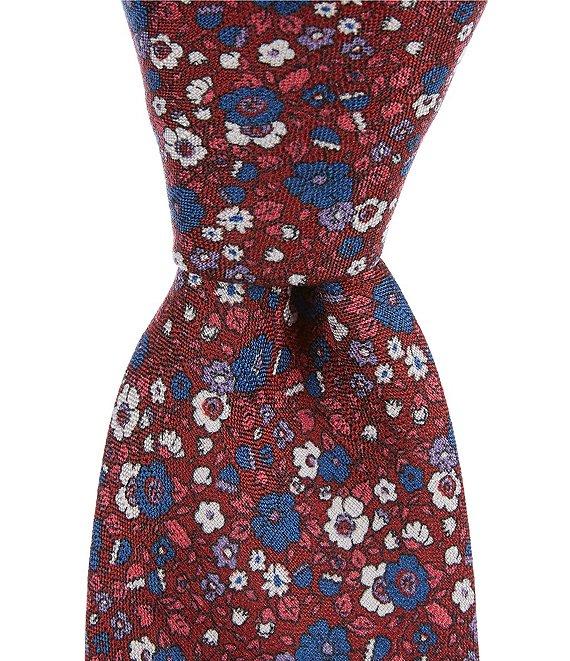 Cremieux Ditsy Floral Print 3#double; Cotton Blend Tie Product Image